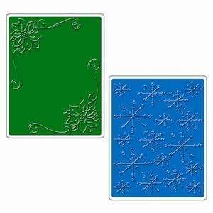  Sizzix Embossing Folders (Set of 2)   Poinsettia Corners 