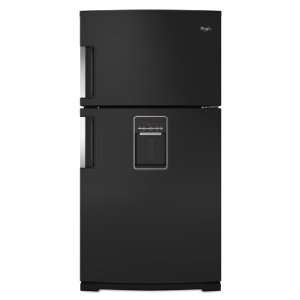   cu. ft. Top Freezer Refrigerator with Exterior Water Dispenser   Black