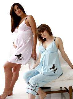 New BELABUMBUM Maternity Nursing Pajama Night Gown NEST  