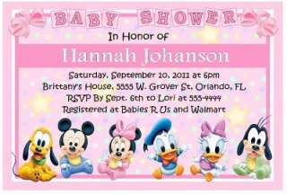BABY MICKEY DISNEY BABIES BABY SHOWER INVITATIONS  