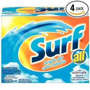 Surf Powder Laundry Detergent Bright Sky with Color Safe Bleach & All 