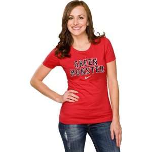  Boston Red Sox Womens Red Green Monster Local Tee 