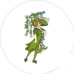  Flower Children 58mm Round Pin Lapel Badge Lily of the 