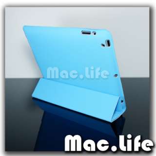 Aqua Blue Slim Leather MICROFIBER Cover for iPad 2  