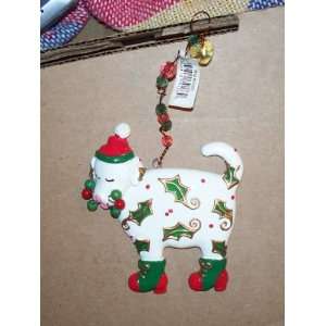  GANZ White Dog Collectible Christmas Ornament NEW 