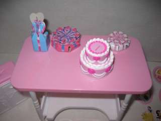   DISNEY PRINCESS DOLL PARTY FURNITURE DISHES FOOD EASTER TOY LOT  