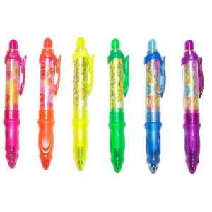  Inkology Flip Flash Gel Pen 6 Piece Set in 6 Assorted 