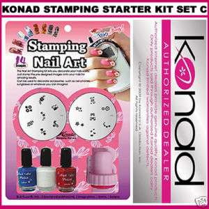 Konad Stamping Nail Art STARTER KIT SET C Authorozed  