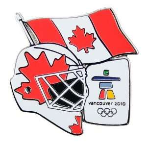   Olympics Canada Hockey Goalie Mask Collectible Pin