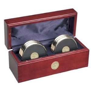   California   Brass Coaster Set of 6 with Case