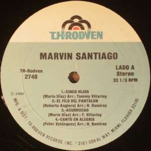 Latin LP MARVIN SANTIAGO El Filo Del Pantalon RARE  