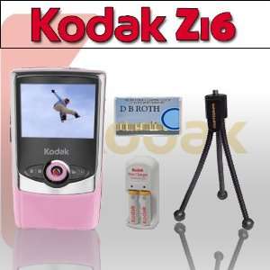   Pocket Video Camera (Pink) + Flexible Tabletop Tripod