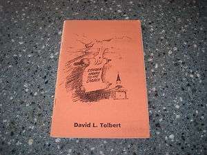 STANDING ORDERS TO THE CHURCH type written book Rev David L.Tolbert 
