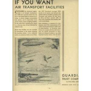   Cleveland Air Transport Magazine Ad Guardian Trust 