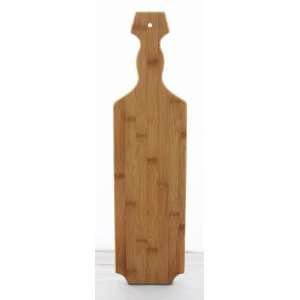  Bamboo Wood Greek Paddle Beer Bottle Shape Cutting Board 