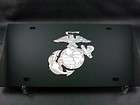Marines USMC Silver Engraved EGA License Plate