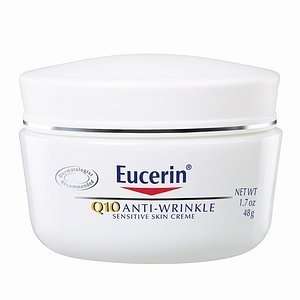 Eucerin Q10 Anti Wrinkle Sensitive Skin Creme 1.7 oz (Quantity of 3)