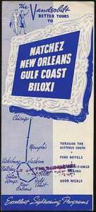 1947 RR TRAIN & BUS TOUR New Orleans Gulf Coast++  