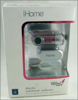 Brand New iHome® MyLife Notebook Webcam PINK IH W312NP  