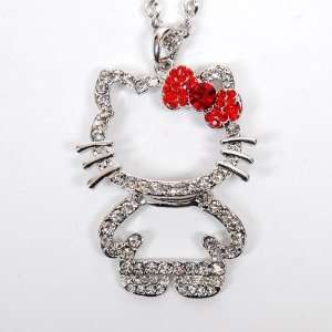  Hello Kitty Figure Rhinestones Necklace Chain Toys 