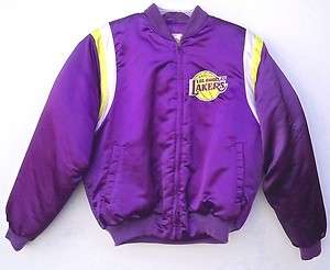 RARE MENS SIZE LARGE LOS ANGELES LAKERS CUSTOM MADE EMBROIDERED JACKET 