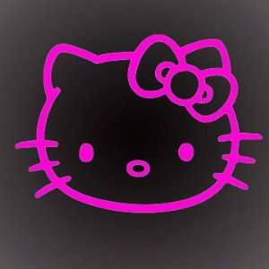 HELLO KITTY FACE PINK DECAL STICKER 6X4