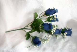   BLUE MARINE Silk Wedding Flowers Bouquets Centerpieces DIY NEW  