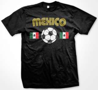 Mexico Mexican Flag Soccer Tees Womens Ladies T Shirt  