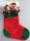 Christmas Holiday Mouse Mice Santa Stocking Hanging Bears Red Nice