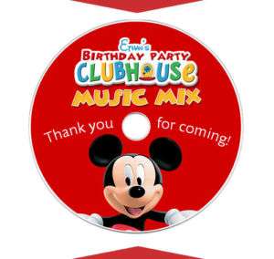 MICKEY MOUSE CLUBHOUSE Birthday Party Favor CD LABELS  