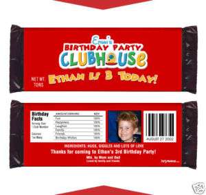 MICKEY MOUSE CLUBHOUSE Birthday Favors CANDY WRAPPERS  