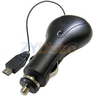 Micro USB Retractable Car Charger for Cell Phones / PDAS  