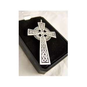 Irish Celtic Silver Plated Pectoral Cross Religious