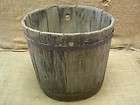 Vintage 1800s Wood & Metal Mop Bucket Barrel Antique