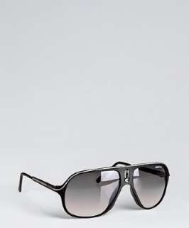 Carrera black matte plastic Safari aviator sunglasses   up 