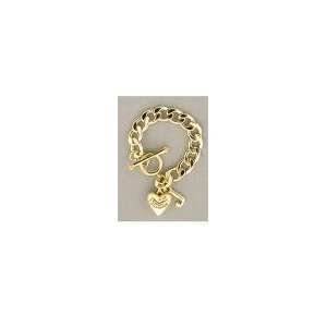  Juicy Couture Gold Starter Heart Charm Bracelet Nib 