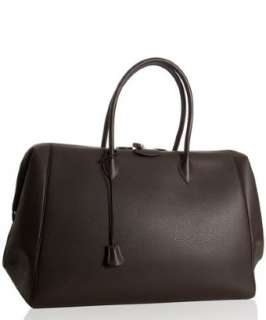 Hermes dark brown leather Paris Bombay travel bag   up to 70 