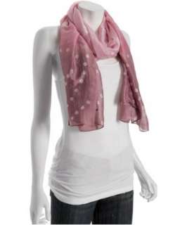 La Fiorentina pink printed silk scarf   