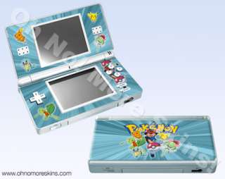 Nintendo DS Lite Skin Vinyl Decal   Pokemon Ash, Blue  