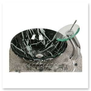   Artistic Glass Vessel Vanity and Sink Faucet + GIFT(LAP DESK LAPTOP