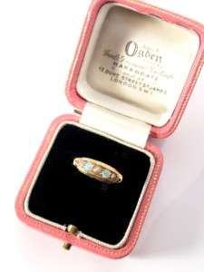 ANTIQUE 18CT CULTURED PEARL OPAL RING  