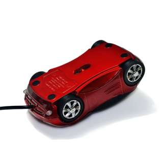 USB 3D Red Car Shape Optical Mouse Mice For Laptop PC  