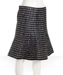 Nanette Lepore navy contrast woven Regatta skirt   
