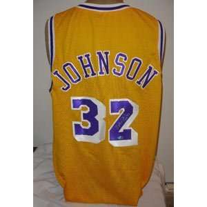  Magic Johnson Signed Lakers Jersey Sports Collectibles