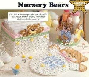 Nursery Bears, teddy bear plastic canvas patterns  