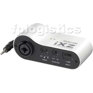 Tascam iXZ Mic Instrument Recording Interface for iPad iPhone iPod 