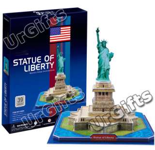   Cardboard 3D Puzzle Model New York Statue of Liberty 39 pieces a Box