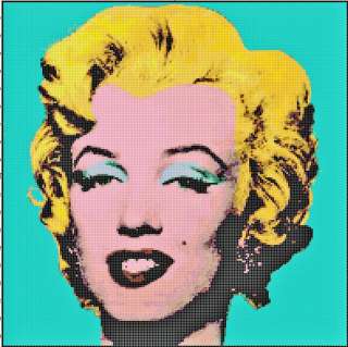 Pop Art Marilyn Monroe Handmade Cross Stitch Pattern  