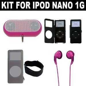  Accessory Kit. Pink Portable Mini Stereo Speaker + Mini In 