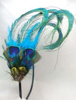 Large Peacock Feather Fascinator Headband  